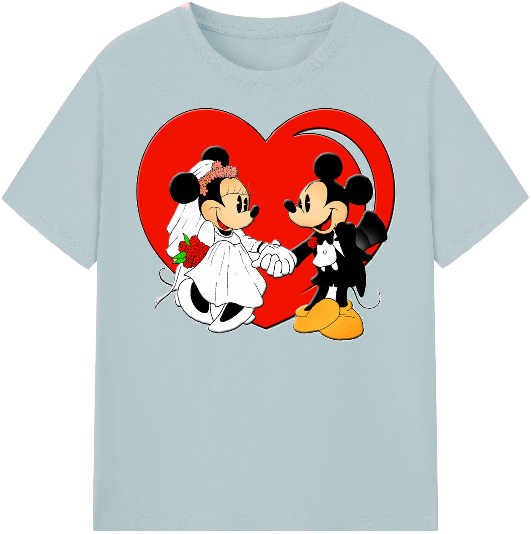 （画像用） ミッキーマウス Mickey Mouse 綿100％半袖Tシャツ（フロントプリント）